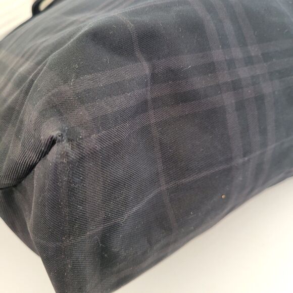 BURBERRY BLUE LABEL Tote Handbag Purse Bag Canvas Medium Nova Check Black Pink - Picture 10 of 13